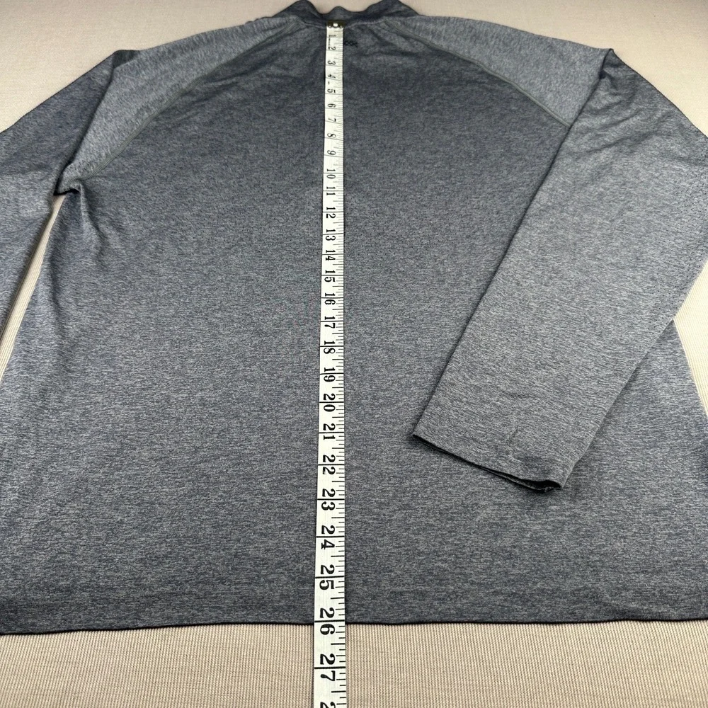 Rhone Mens Quarter Zip Pullover Blue Gray Performance Training Top Large